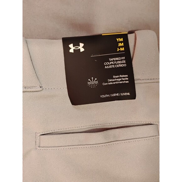 Boys Under Armour Tapered Fit Baseball Pants Gray Youth Medium - Picture 6 of 8